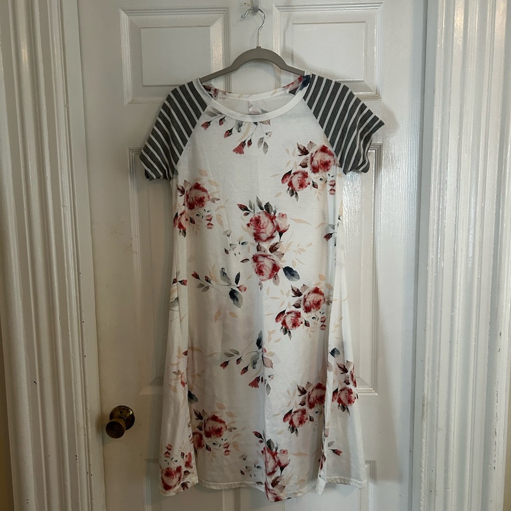 White floral dress